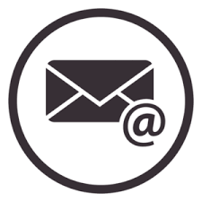 Email icon with envelope and at symbol.
